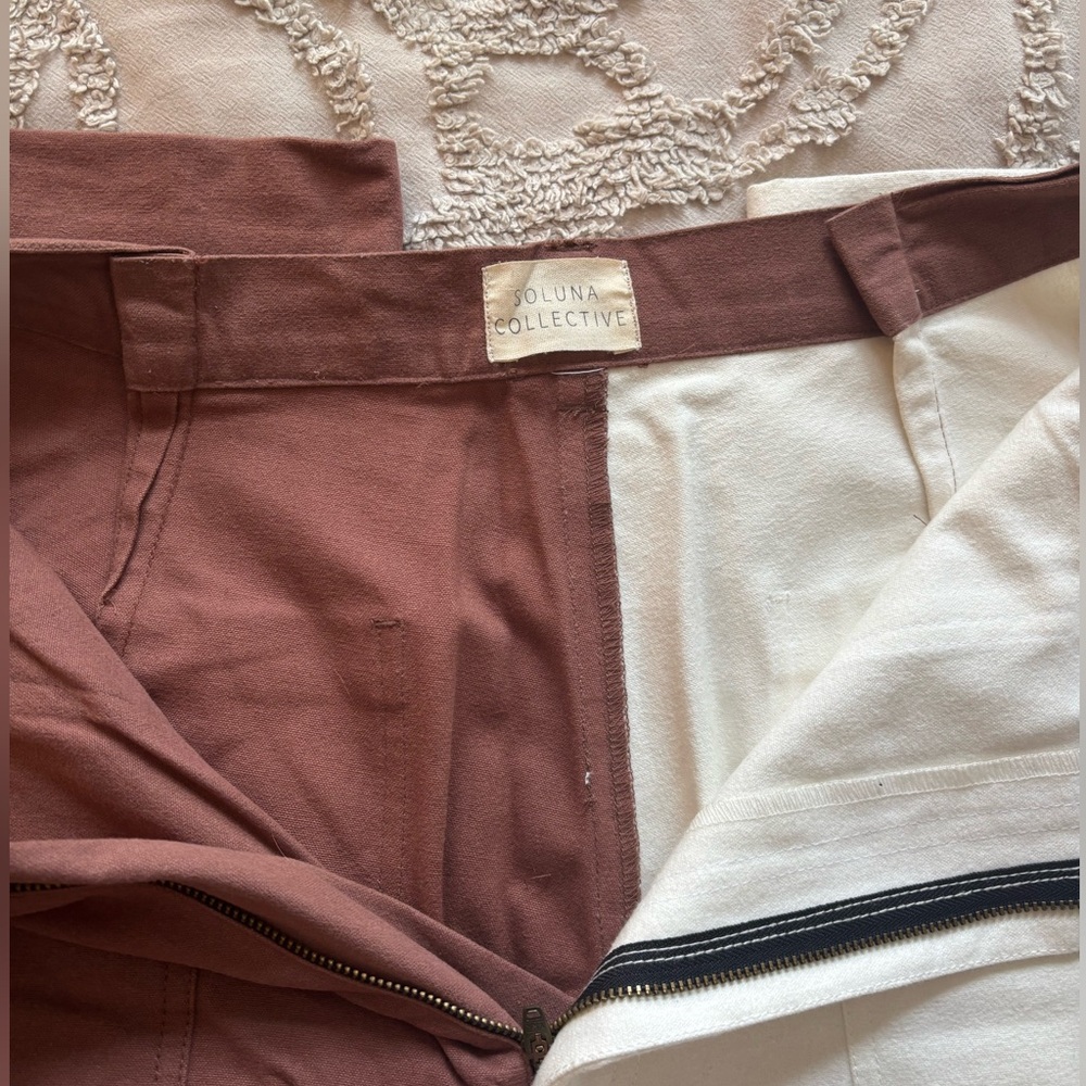 Soluna Collective (via Madewell) Two-Tone Cargo Pants | Size 12 w/Altered Waist - Picture 5 of 7